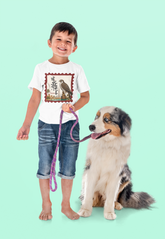 Boy's Crew Neck T-Shirt with Falcon & Middle Eastern Motifs