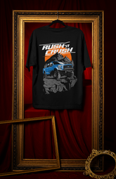 Rush’n Crush Off-Road Oversized T-Shirt – Monster Truck Graphic Unisex Streetwear | 240 GSM Cotton