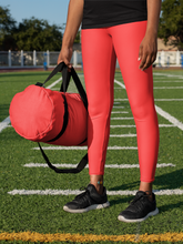 Red All-Over Print Women’s Gym Leggings – High Waist, 4-Way Stretch, Moisture-Wicking