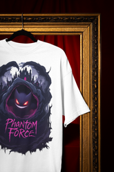 تيشيرت Gengar واسع المقاس من Phantom Force – تيشيرت بوكيمون مستوحى من الأنمي من نوع الأشباح للجنسين