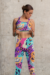 Animal Print All-Over Print Women’s Gym Leggings – High Waist, 4-Way Stretch, Moisture-Wicking