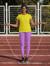 Magenta All-Over Print Women’s Gym Leggings – High Waist, 4-Way Stretch, Moisture-Wicking