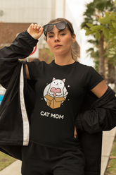 Cat Mom T-Shirt – Cute Kawaii Cat in Box Tee for Women