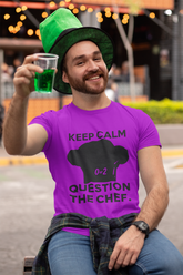 Keep Calm Question the Chef | BOTC Social Deduction Game T-Shirt | Funny Board Game Tee for Blood on the Clocktower Fans | Mens