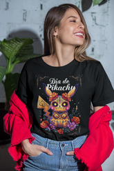 Día de Pikachu Oversized T-Shirt – Unisex Day of the Dead Pokémon Tee | Meraki Thread