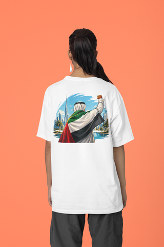 Proud of UAE Unisex Oversized Classic T-Shirt - Bold Cultural Pride Design