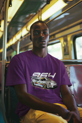 Porsche 964 Racing Oversized T-Shirt – JDM Euro Car Graphic Unisex Streetwear | 240 GSM Cotton