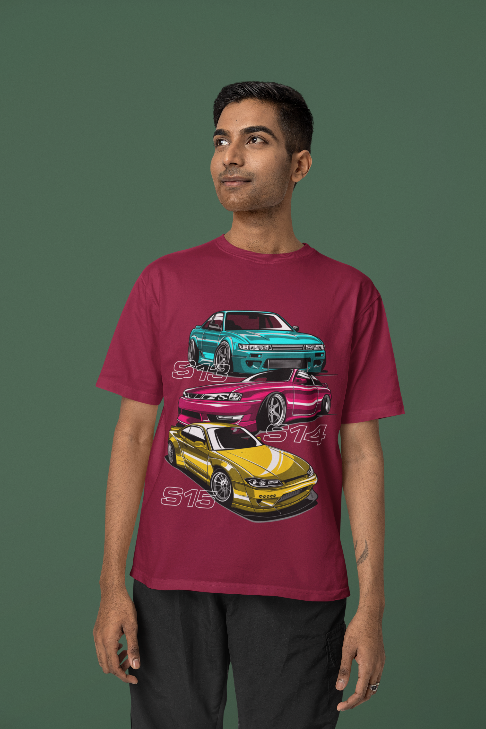 Nissan Silvia S13 S14 S15 Oversized T-Shirt – JDM Drift Car Graphic Unisex Streetwear | 240 GSM Cotton
