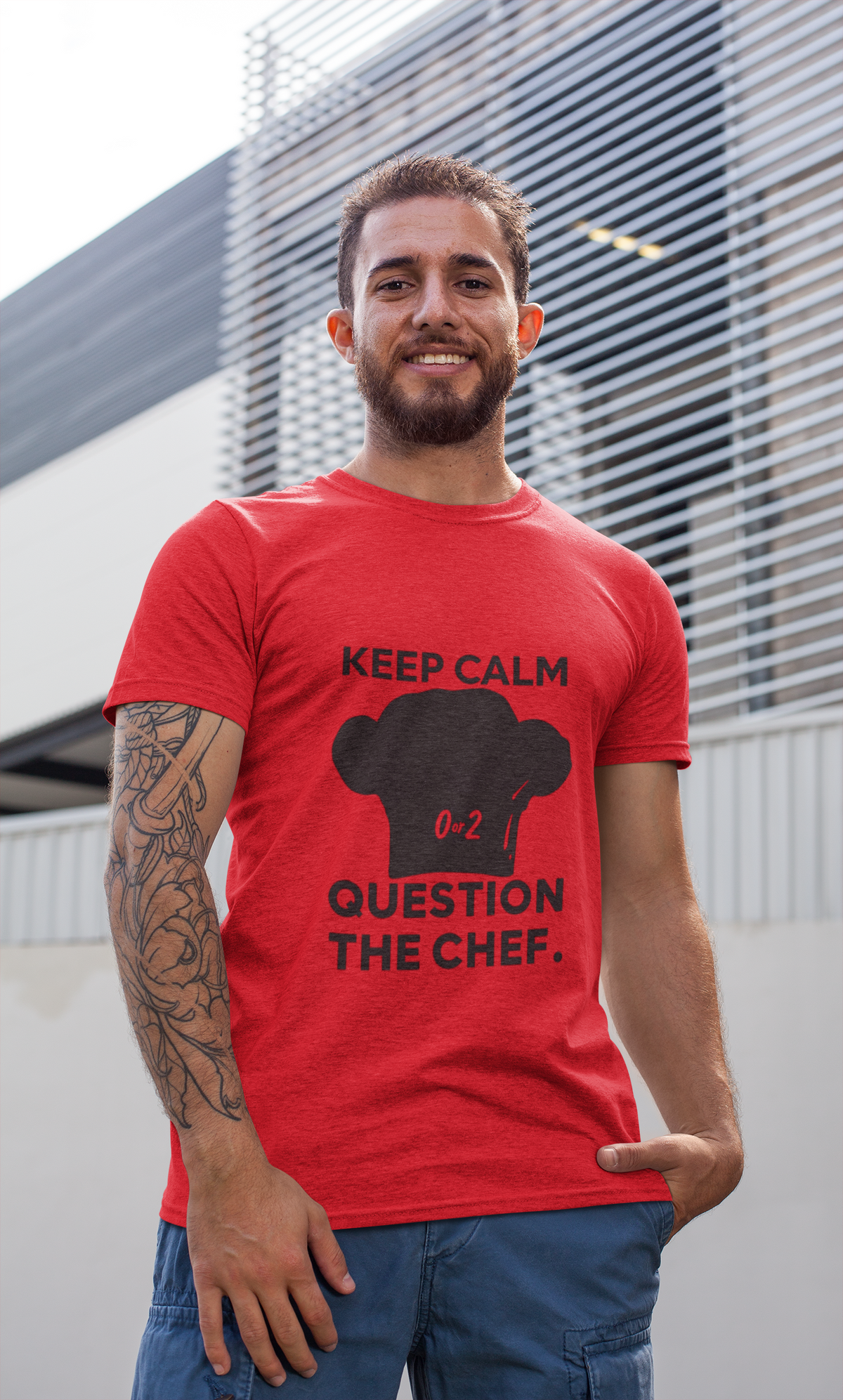 Keep Calm Question the Chef | BOTC Social Deduction Game T-Shirt | Funny Board Game Tee for Blood on the Clocktower Fans | Mens