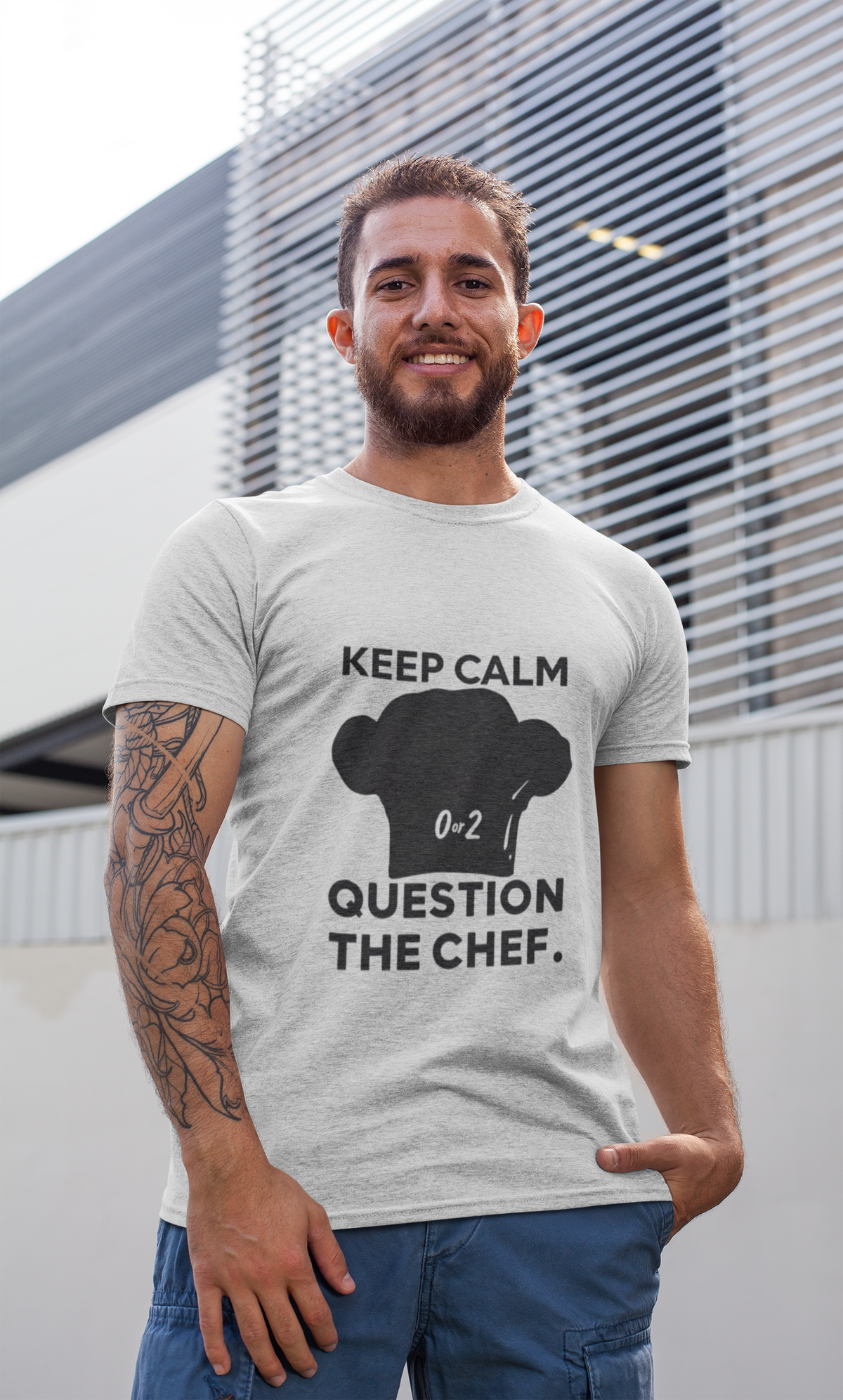 Keep Calm Question the Chef | BOTC Social Deduction Game T-Shirt | Funny Board Game Tee for Blood on the Clocktower Fans | Mens