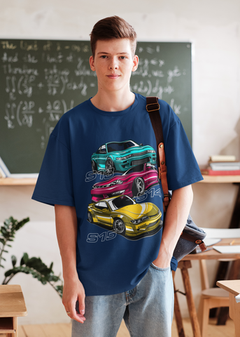 Nissan Silvia S13 S14 S15 Oversized T-Shirt – JDM Drift Car Graphic Unisex Streetwear | 240 GSM Cotton