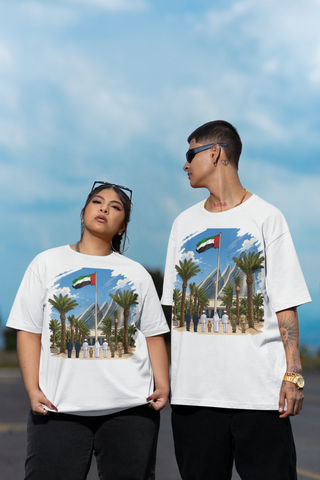 UAE Flag Unisex Oversized Classic T-Shirt – Celebrate National Pride in Style