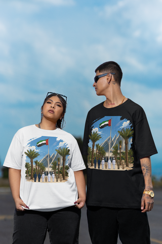 UAE Flag Unisex Oversized Classic T-Shirt – Celebrate National Pride in Style