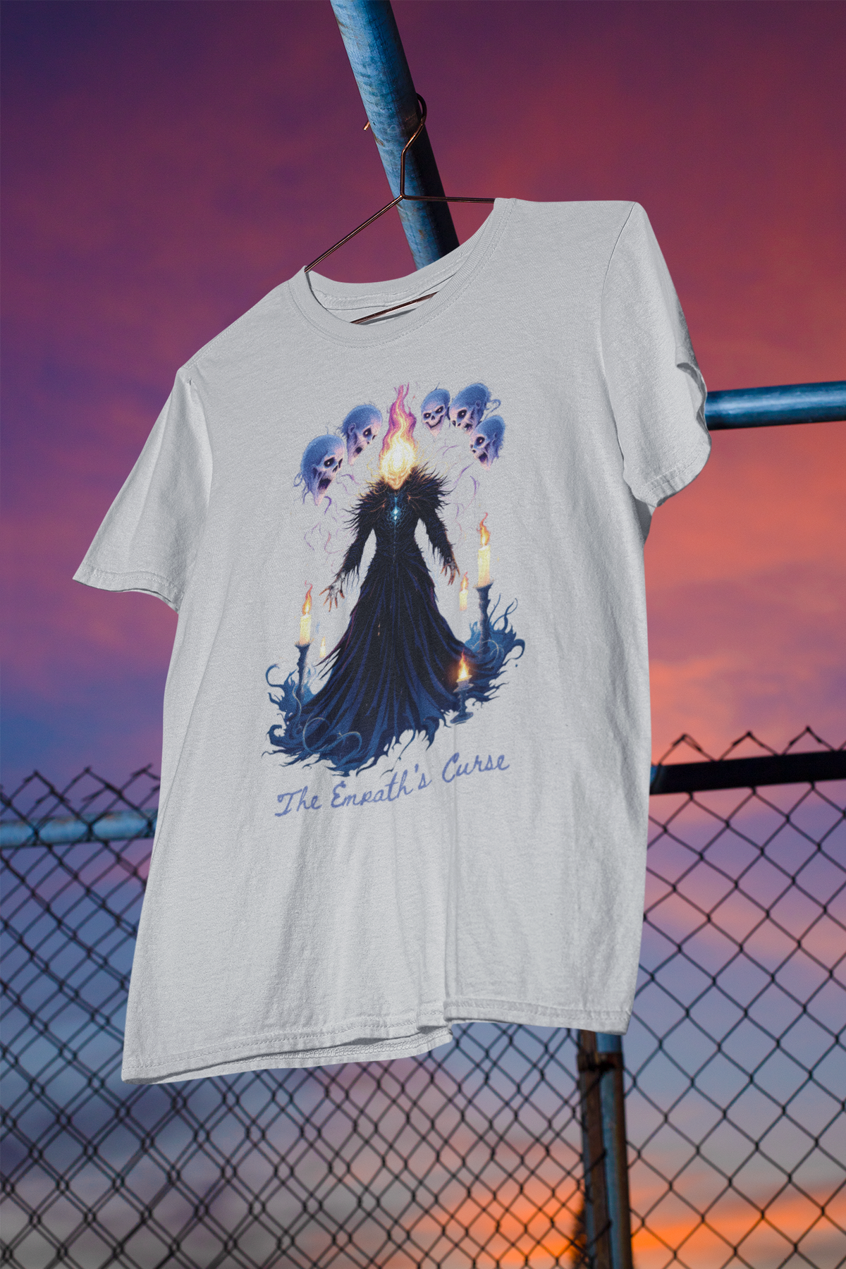 The Empath's Curse BOTC T-Shirt – Blood on the Clocktower Empath Role Tee | Gothic Psychic Horror Board Game Apparel