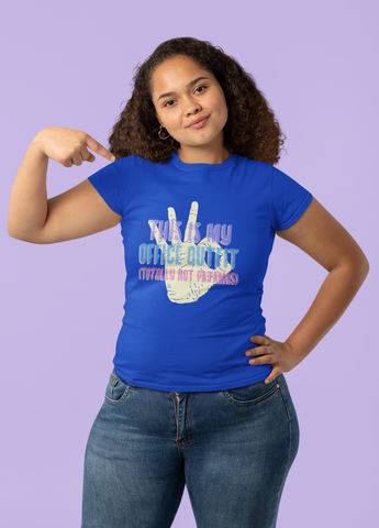 Women’s Black Cotton T-Shirt – “This Is My Office Outfit (Totally Not Pajamas)” Funny Graphic Tee