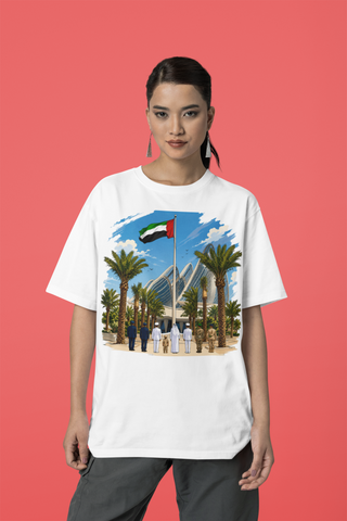 UAE Flag Unisex Oversized Classic T-Shirt – Celebrate National Pride in Style