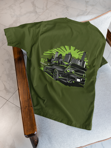 Nissan GT-R R32 Skyline Oversized T-Shirt – JDM Car Graphic Streetwear Tee | 240 GSM Heavyweight Cotton Unisex Fit