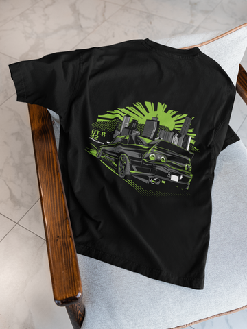 Nissan GT-R R32 Skyline Oversized T-Shirt – JDM Car Graphic Streetwear Tee | 240 GSM Heavyweight Cotton Unisex Fit