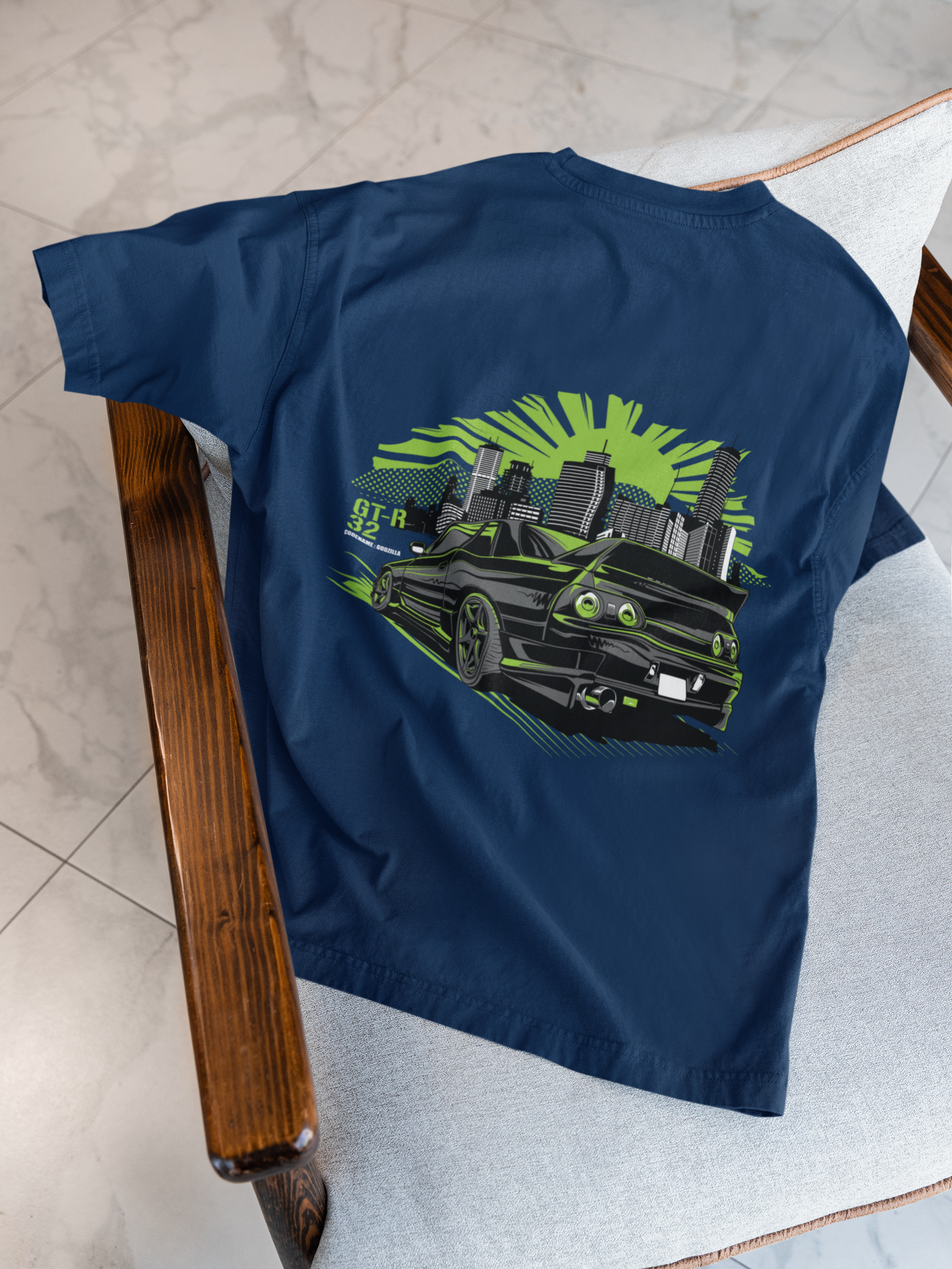 Nissan GT-R R32 Skyline Oversized T-Shirt – JDM Car Graphic Streetwear Tee | 240 GSM Heavyweight Cotton Unisex Fit