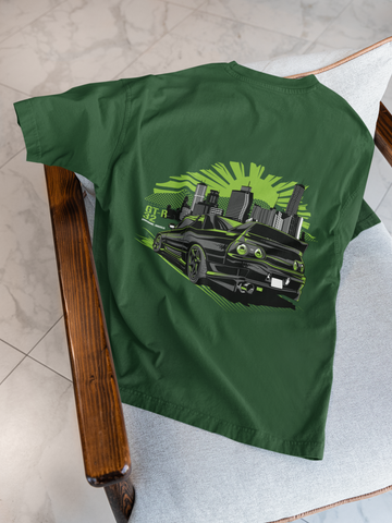Nissan GT-R R32 Skyline Oversized T-Shirt – JDM Car Graphic Streetwear Tee | 240 GSM Heavyweight Cotton Unisex Fit