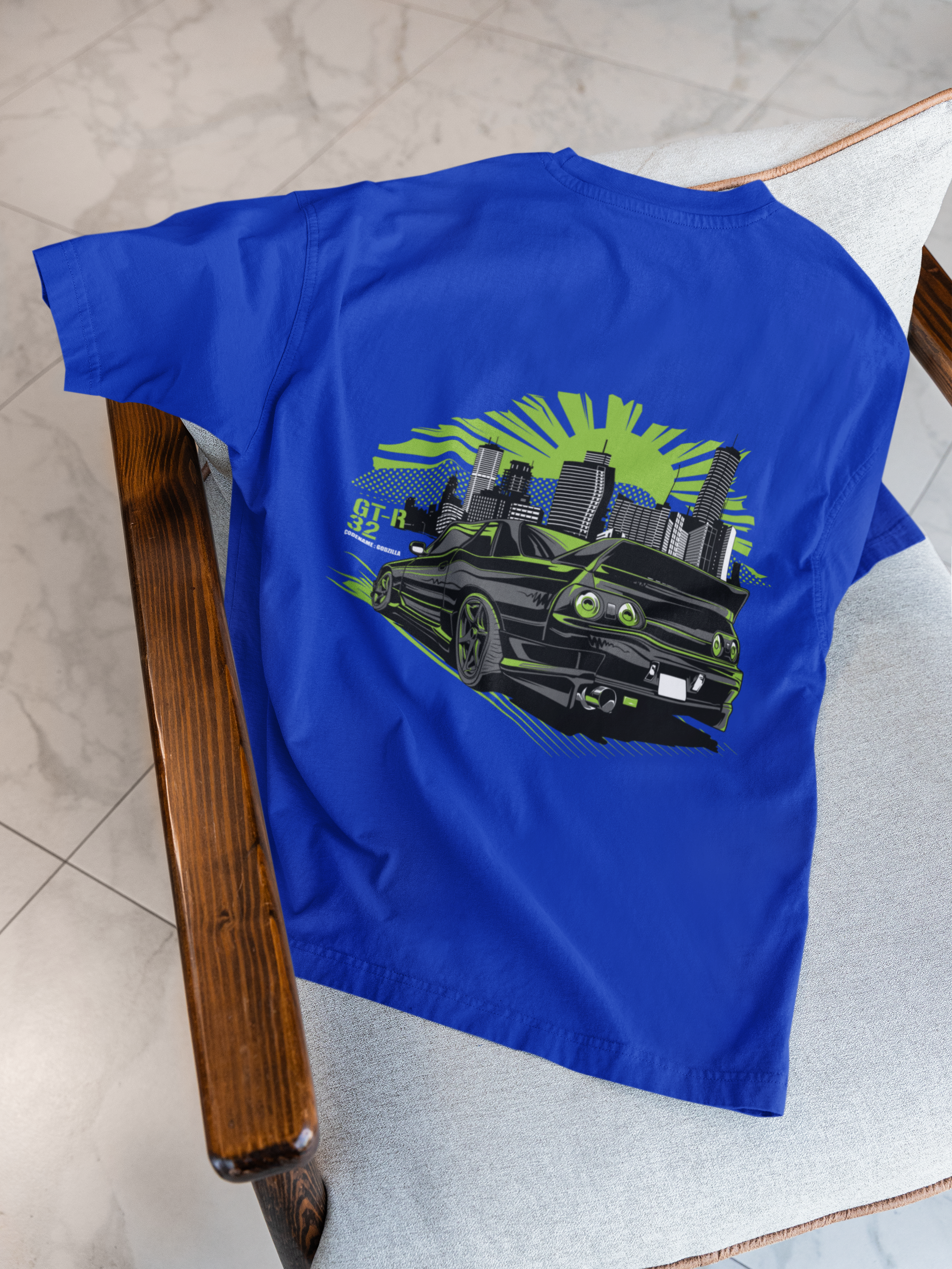 Nissan GT-R R32 Skyline Oversized T-Shirt – JDM Car Graphic Streetwear Tee | 240 GSM Heavyweight Cotton Unisex Fit
