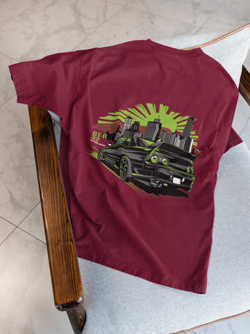 Nissan GT-R R32 Skyline Oversized T-Shirt – JDM Car Graphic Streetwear Tee | 240 GSM Heavyweight Cotton Unisex Fit