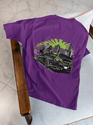 Nissan GT-R R32 Skyline Oversized T-Shirt – JDM Car Graphic Streetwear Tee | 240 GSM Heavyweight Cotton Unisex Fit