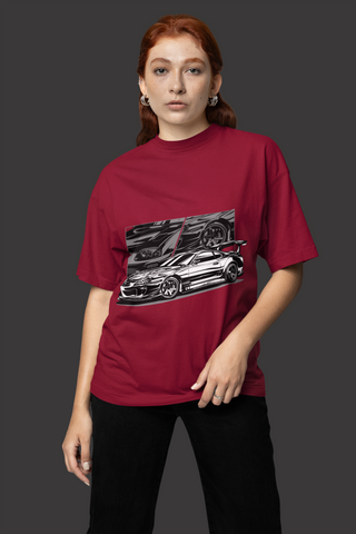 JDM Supra Graphic Oversized T-Shirt – Unisex Streetwear Car Enthusiast Tee | 240 GSM Cotton
