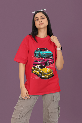 Nissan Silvia S13 S14 S15 Oversized T-Shirt – JDM Drift Car Graphic Unisex Streetwear | 240 GSM Cotton