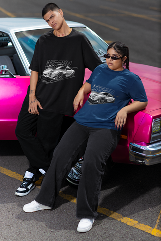 Unisex Oversized T-Shirt – LEGEND Car Graphic | Heavyweight 240 GSM Cotton Streetwear