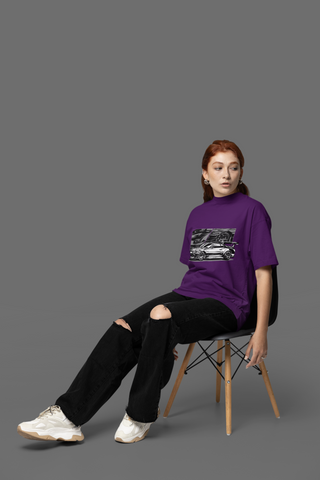 JDM Supra Graphic Oversized T-Shirt – Unisex Streetwear Car Enthusiast Tee | 240 GSM Cotton