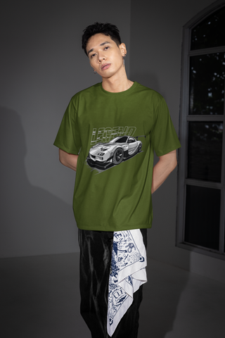 Unisex Oversized T-Shirt – LEGEND Car Graphic | Heavyweight 240 GSM Cotton Streetwear