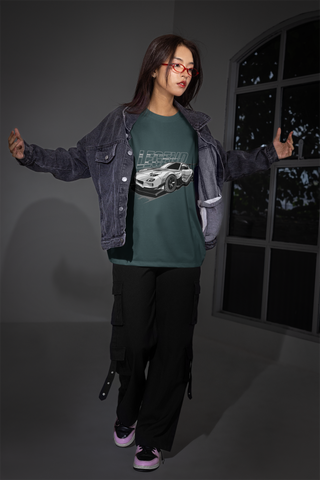 Unisex Oversized T-Shirt – LEGEND Car Graphic | Heavyweight 240 GSM Cotton Streetwear