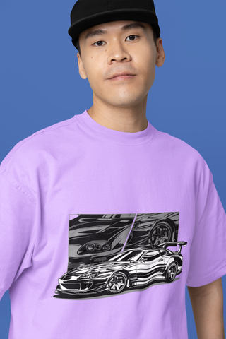JDM Supra Graphic Oversized T-Shirt – Unisex Streetwear Car Enthusiast Tee | 240 GSM Cotton