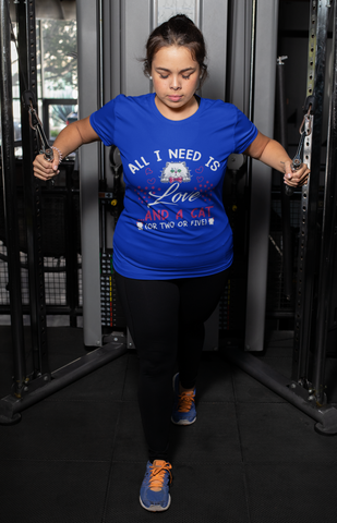 Women's Whimsical Cat Love T-Shirt - Playful Pink & White Graphic with Cute Bow Tie Cat & Hearts Design