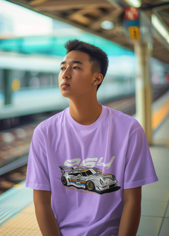 Porsche 964 Racing Oversized T-Shirt – JDM Euro Car Graphic Unisex Streetwear | 240 GSM Cotton