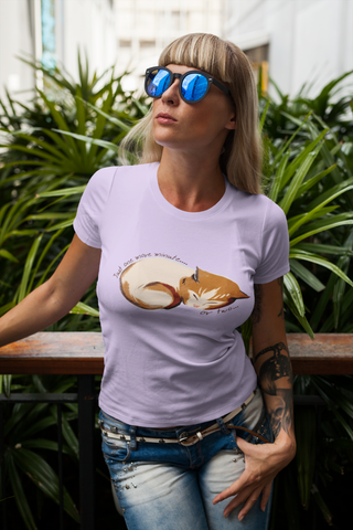 "Just One More Minute" Sleeping Cat T-Shirt – Women’s Classic Crew Fit | Cozy Kitty Graphic Tee
