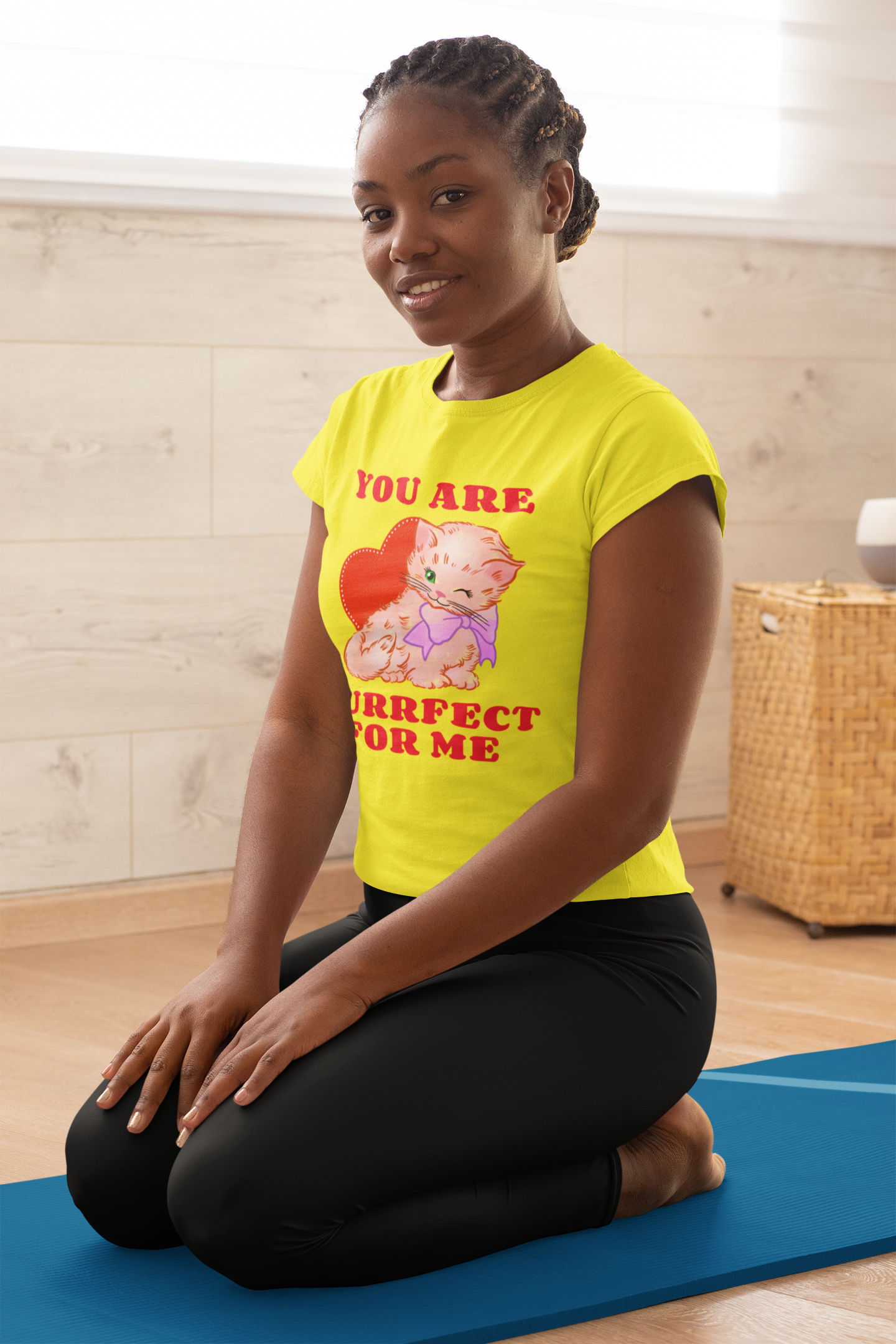 You Are Purrfect For Me T-Shirt – Cute Cat Lover Valentine Tee for Women