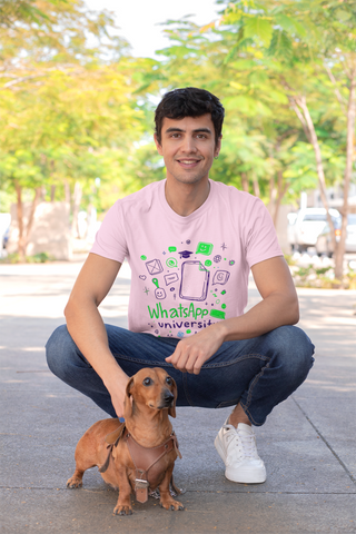 WhatsApp University T-Shirt | Funny Meme Tee for Desi Satire Lovers & Fact Checkers