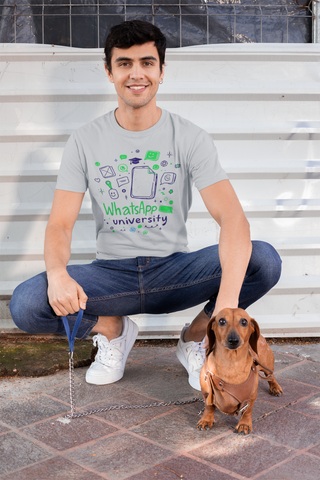 WhatsApp University T-Shirt | Funny Meme Tee for Desi Satire Lovers & Fact Checkers
