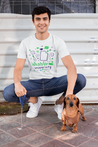 WhatsApp University T-Shirt | Funny Meme Tee for Desi Satire Lovers & Fact Checkers