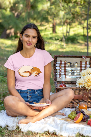 "Just One More Minute" Sleeping Cat T-Shirt – Women’s Classic Crew Fit | Cozy Kitty Graphic Tee